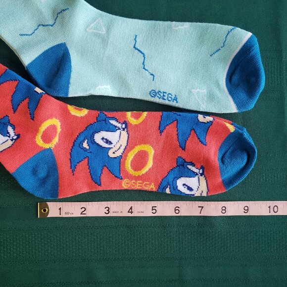 SEGA Sonic the Hedgehog Socks Bundle Blue Red and Yellow socks - Picture 7 of 9